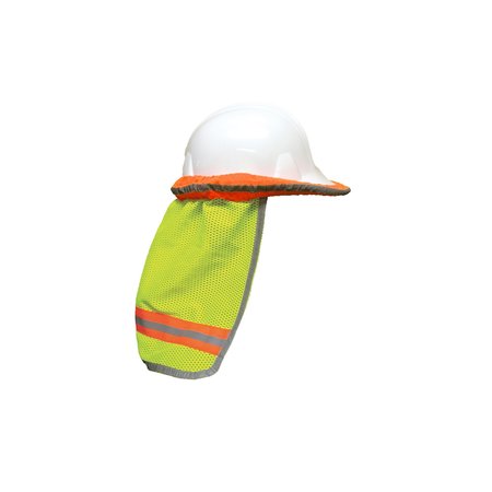 2W INTERNATIONAL Lime Yellow High Viz Hard Hat Neck Shade HSL-12